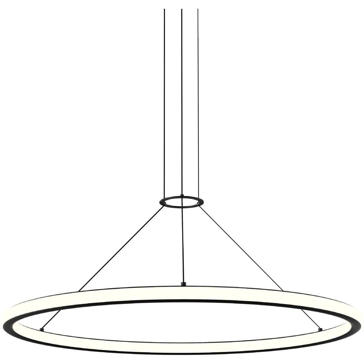 Luna LED 37.5 inch Satin Black Pendant Ceiling Light