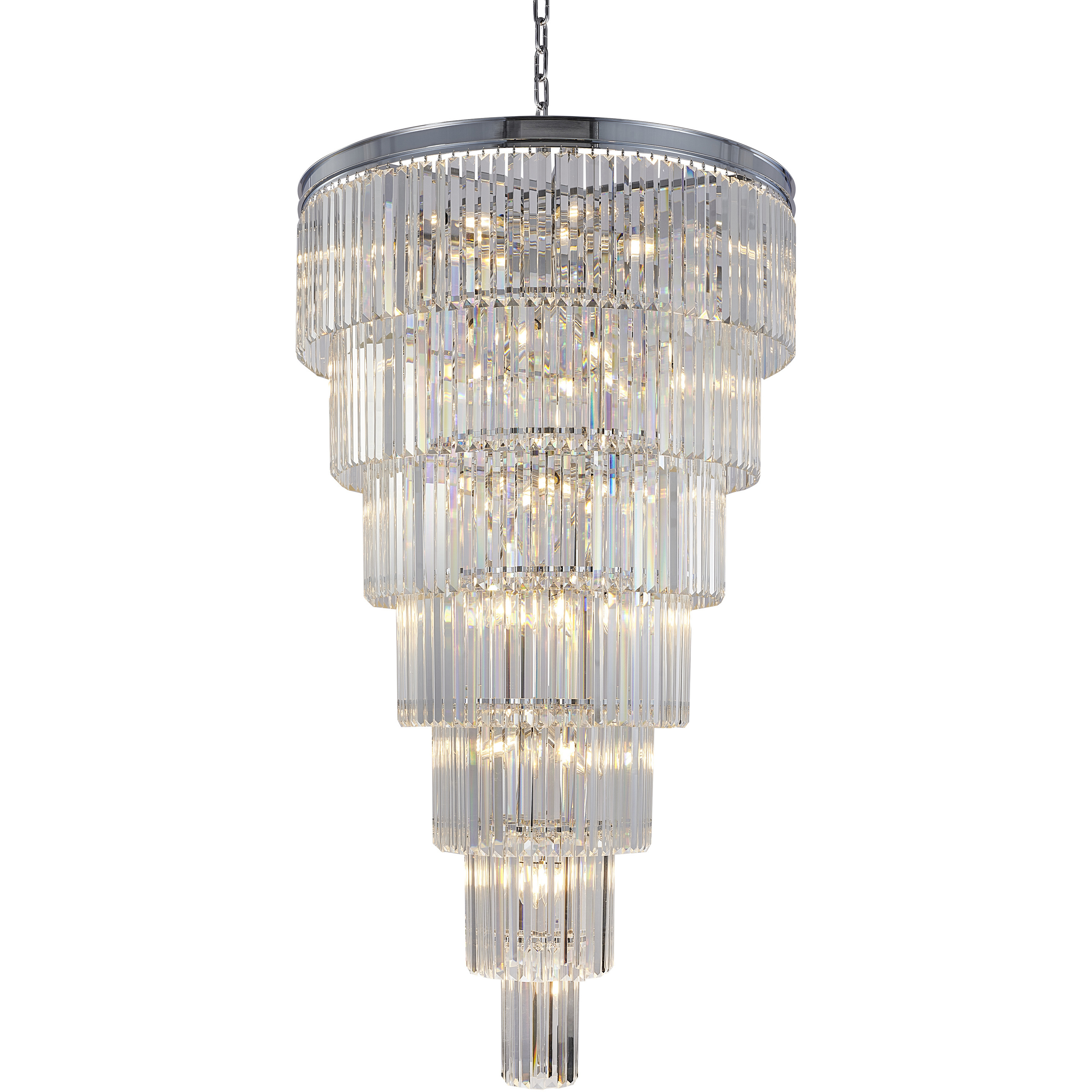 Canada 34 Light 36 inch Chrome Chandelier Ceiling Light