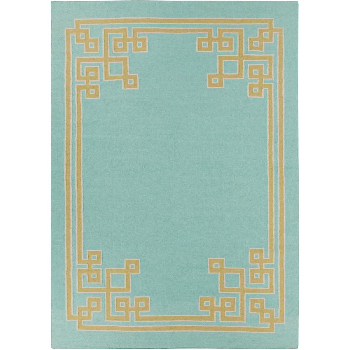 Alameda 63 X 39 inch Aqua, Lime, Light Gray Rug
