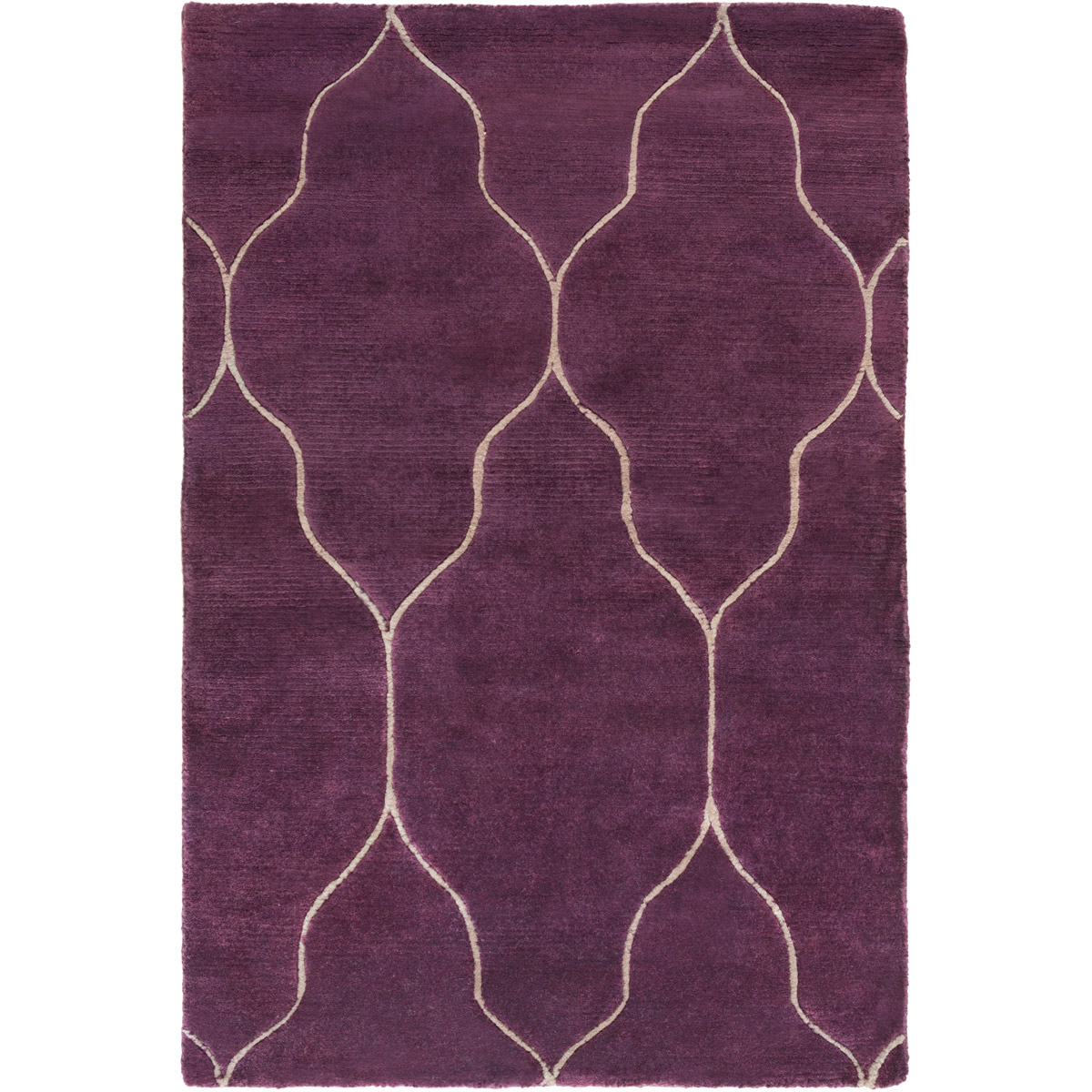 Gates 132 X 96 inch Dark Purple, Dark Brown Rug
