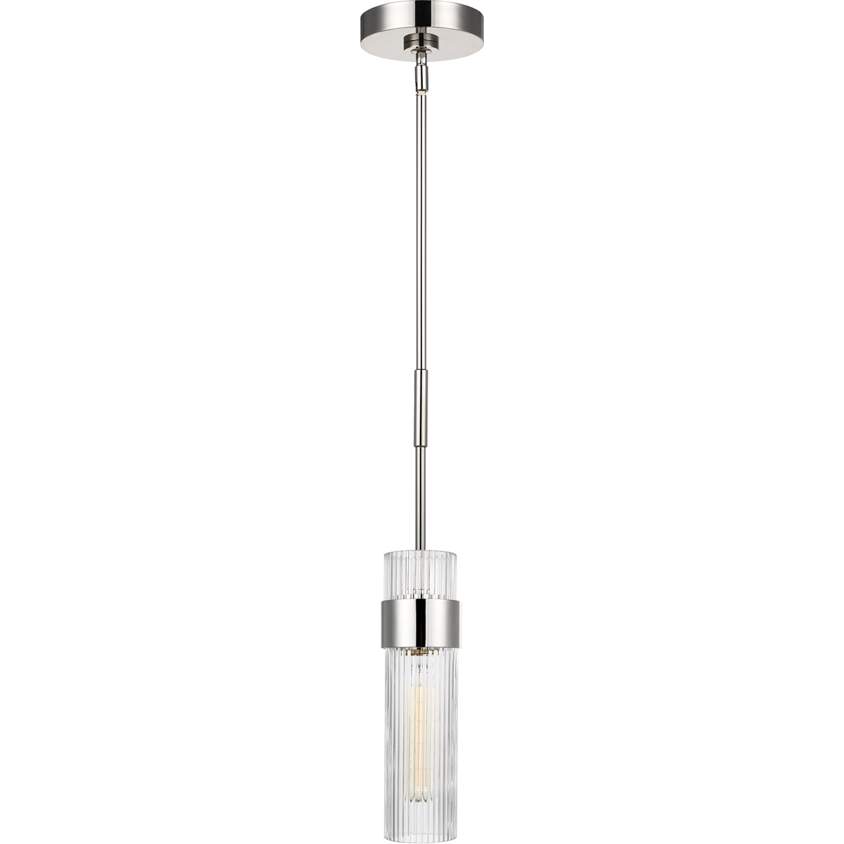 C&M by Chapman & Myers Geneva 1 Light 5 inch Polished Nickel Mini-Pendant Ceiling Light