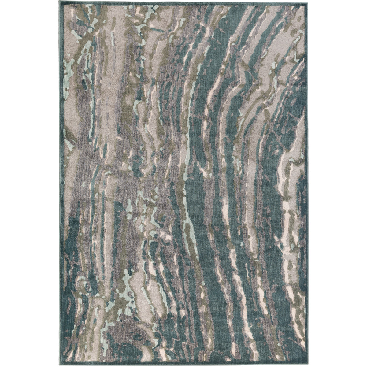 Serene 35 X 22 inch Neutral and Brown Area Rug, Polyester and Polypropylene