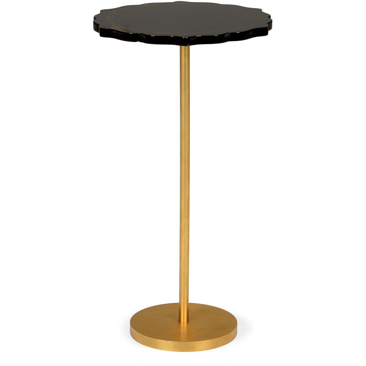 Chelsea House 25 X 14 inch Gold Leaf/Black Side Table