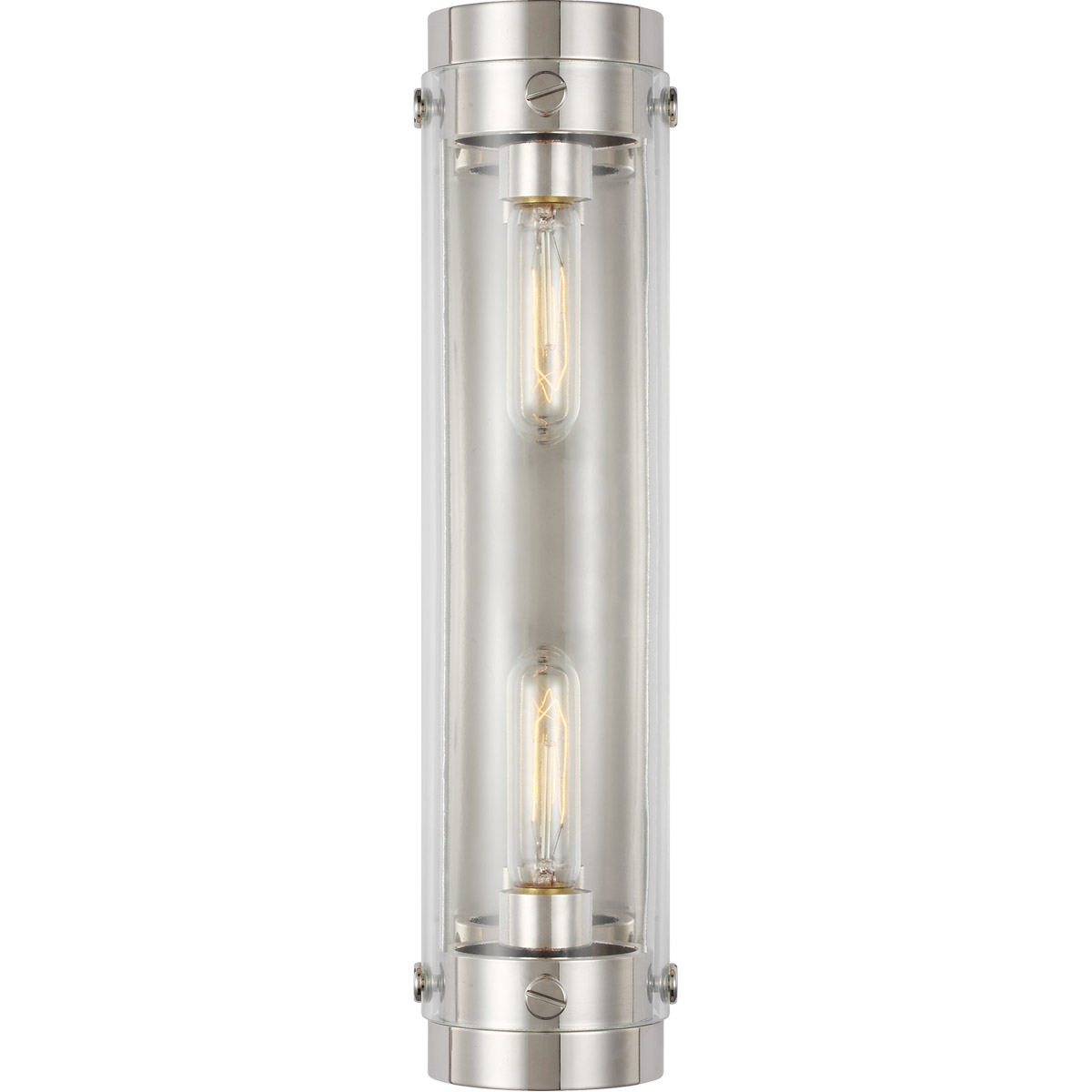 C&M by Chapman & Myers Garrett 2 Light 4 inch Polished Nickel Wall Bath Fixture Wall Light