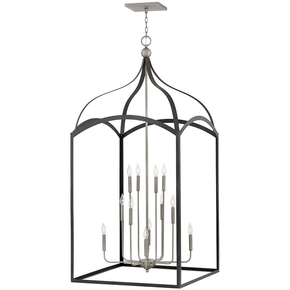 Clarendon 12 Light 30 inch Aged Zinc with Antique Nickel Indoor Chandelier Ceiling Light