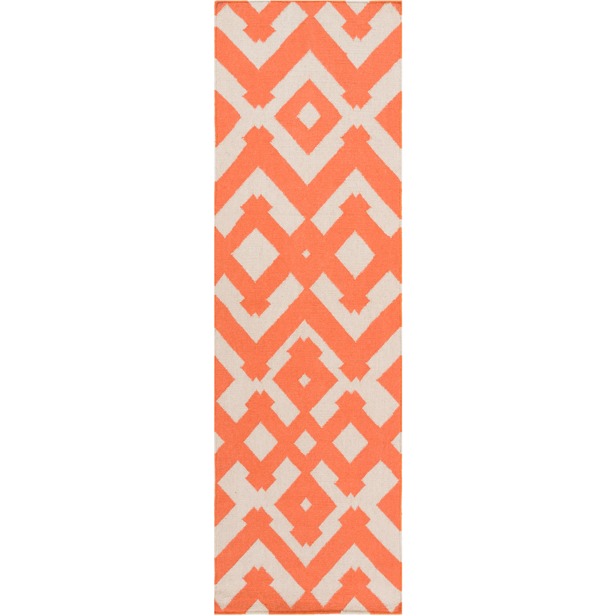 Paddington 36 X 24 inch Bright Orange, Ivory Rug