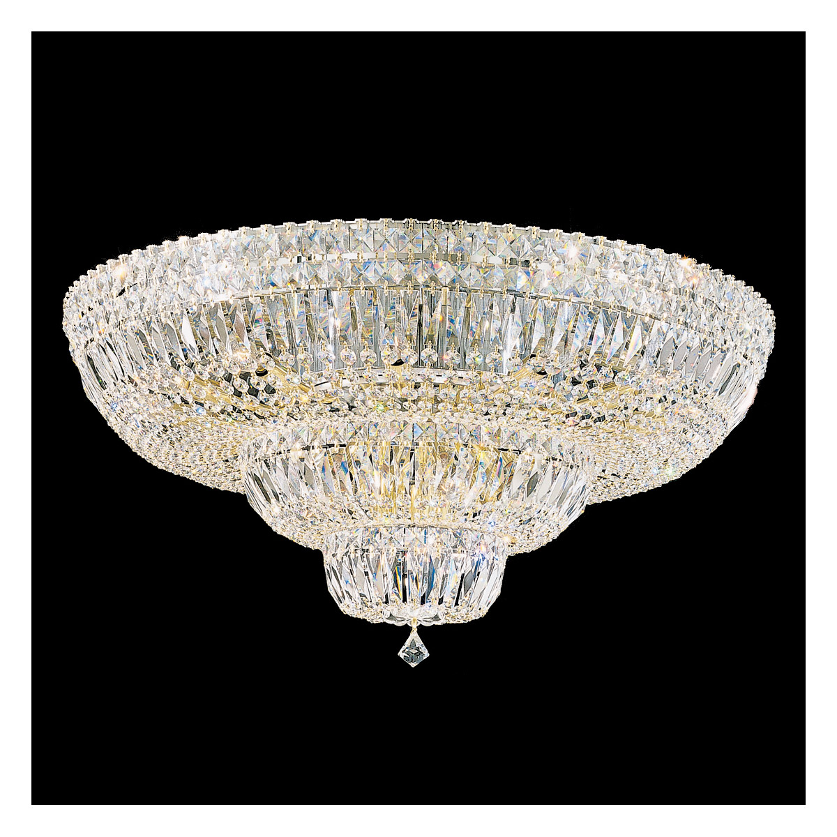 Petit Crystal Deluxe 21 Light Aurelia Flush Mount Ceiling Light in Optic