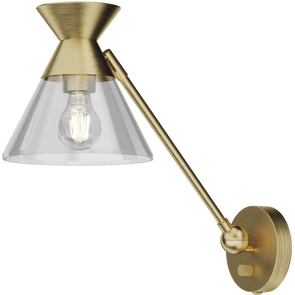 Alora Mood Mauer 1 Light 7.88 inch Brushed Gold Wall/Vanity Light Wall Light