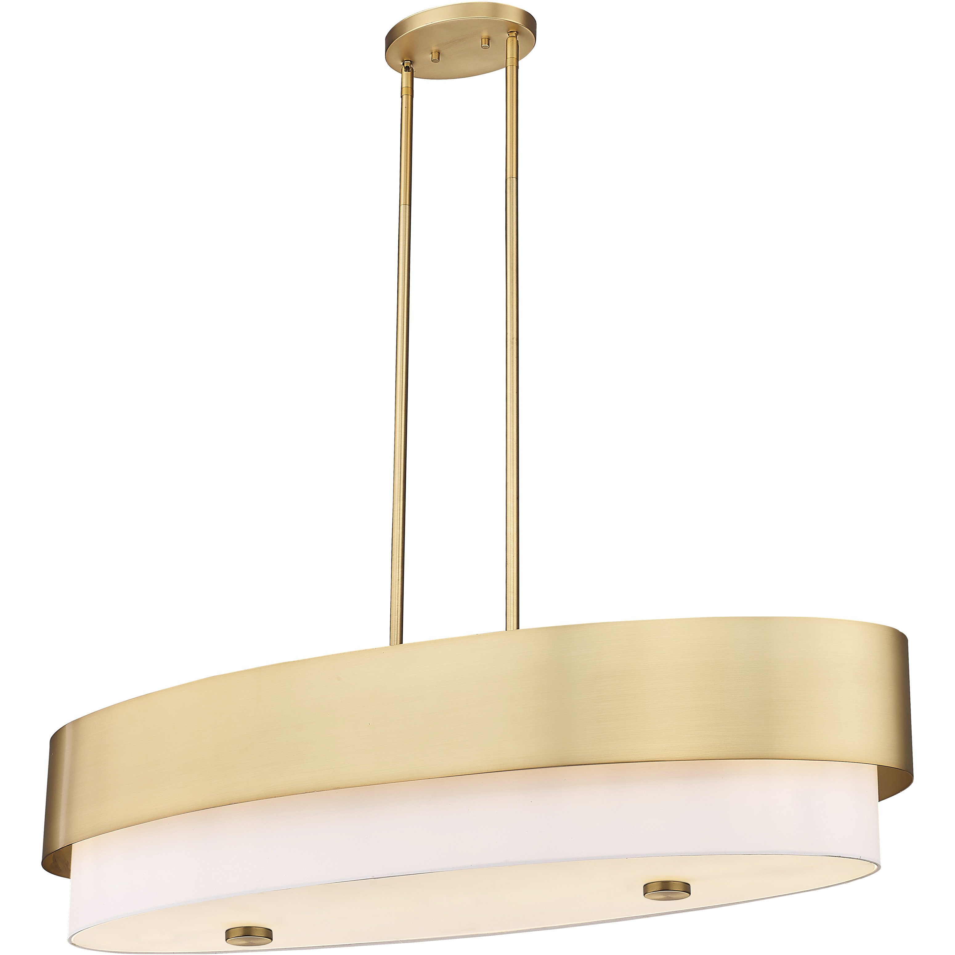 Counterpoint 5 Light 42 inch Modern Gold Linear Chandelier Ceiling Light