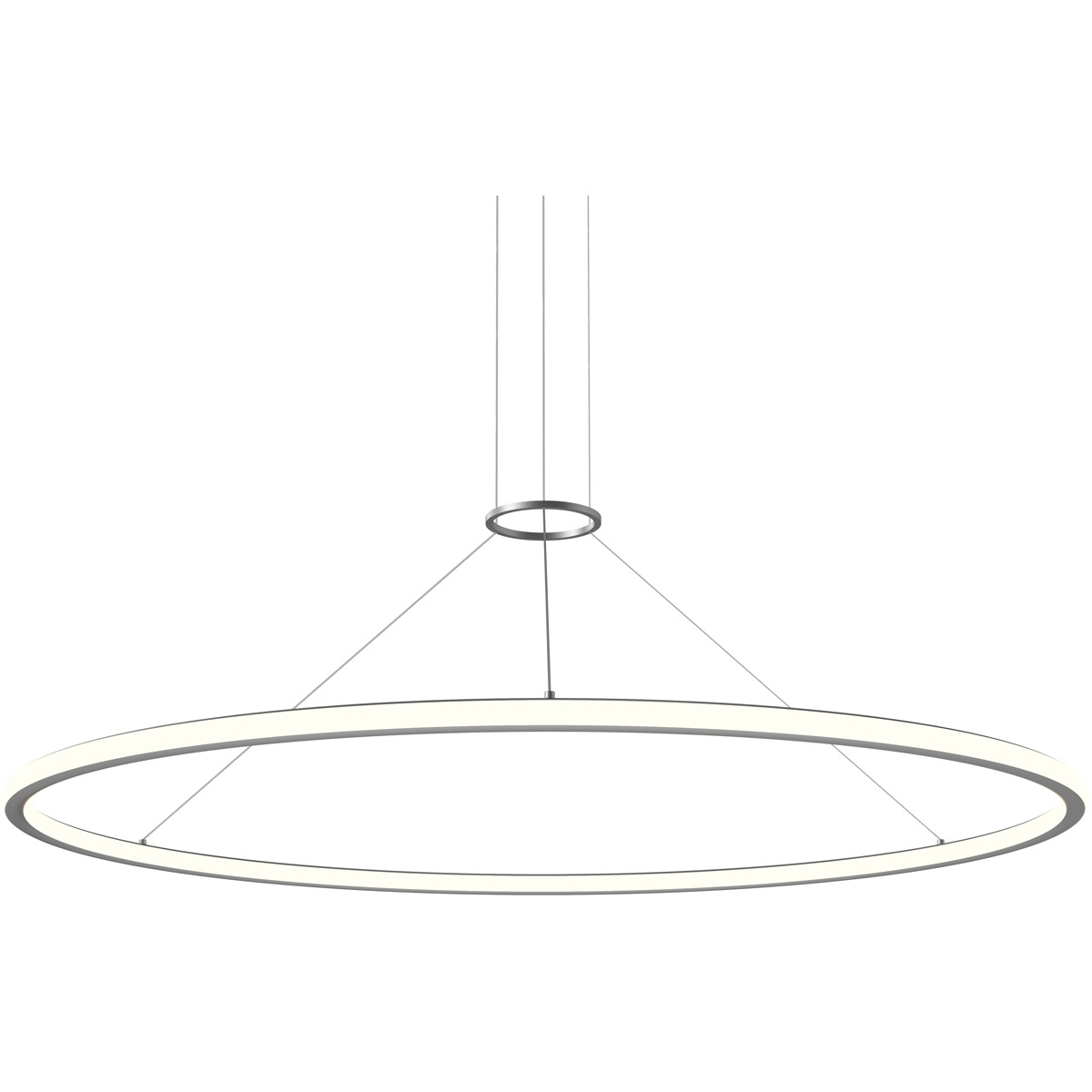 Luna LED 61.5 inch Bright Satin Aluminum Pendant Ceiling Light