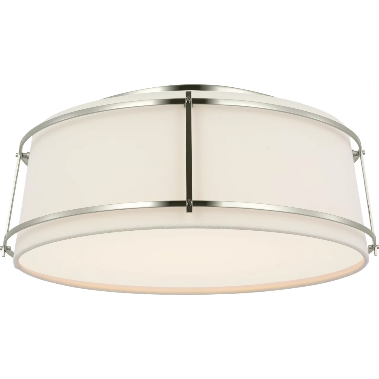 Carrier and Company Callaway LED 17.25 inch Polished Nickel Flush Mount Ceiling Light
