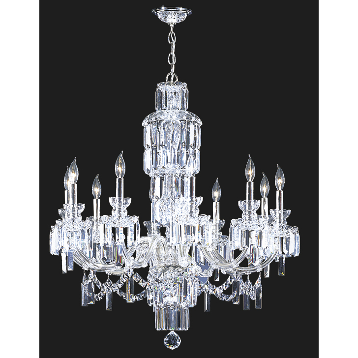 Buckingham 10 Light 33 inch Silver Chandelier Ceiling Light