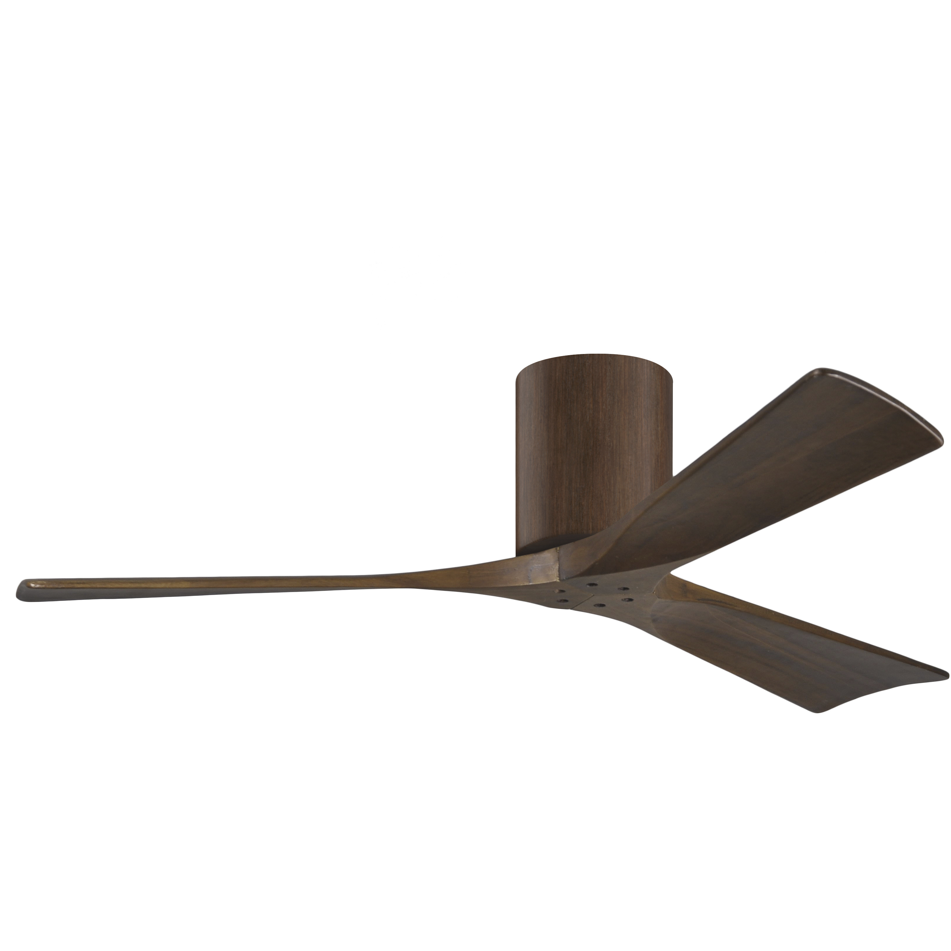 Atlas Irene-3H 52 inch Walnut Tone Flush Mount Paddle Fan