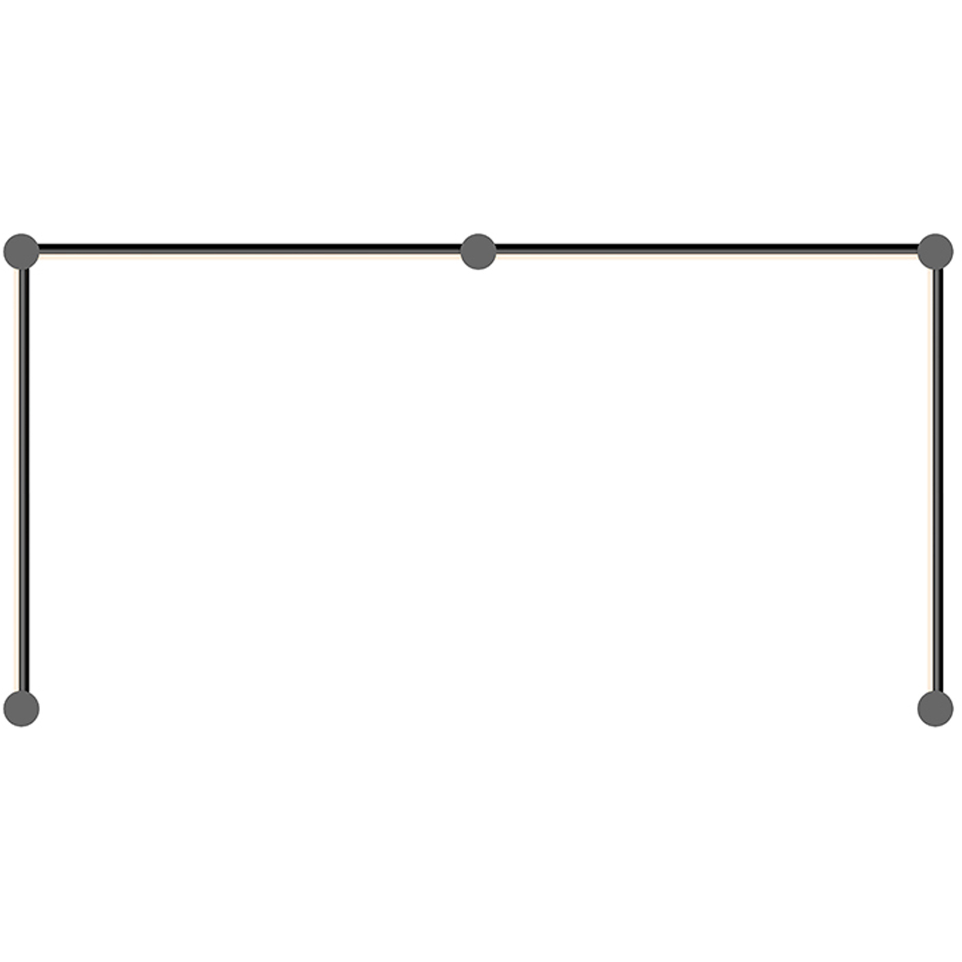 Purolinear 360 LED 49 inch Satin Black ADA Wall Bar Light Wall Light