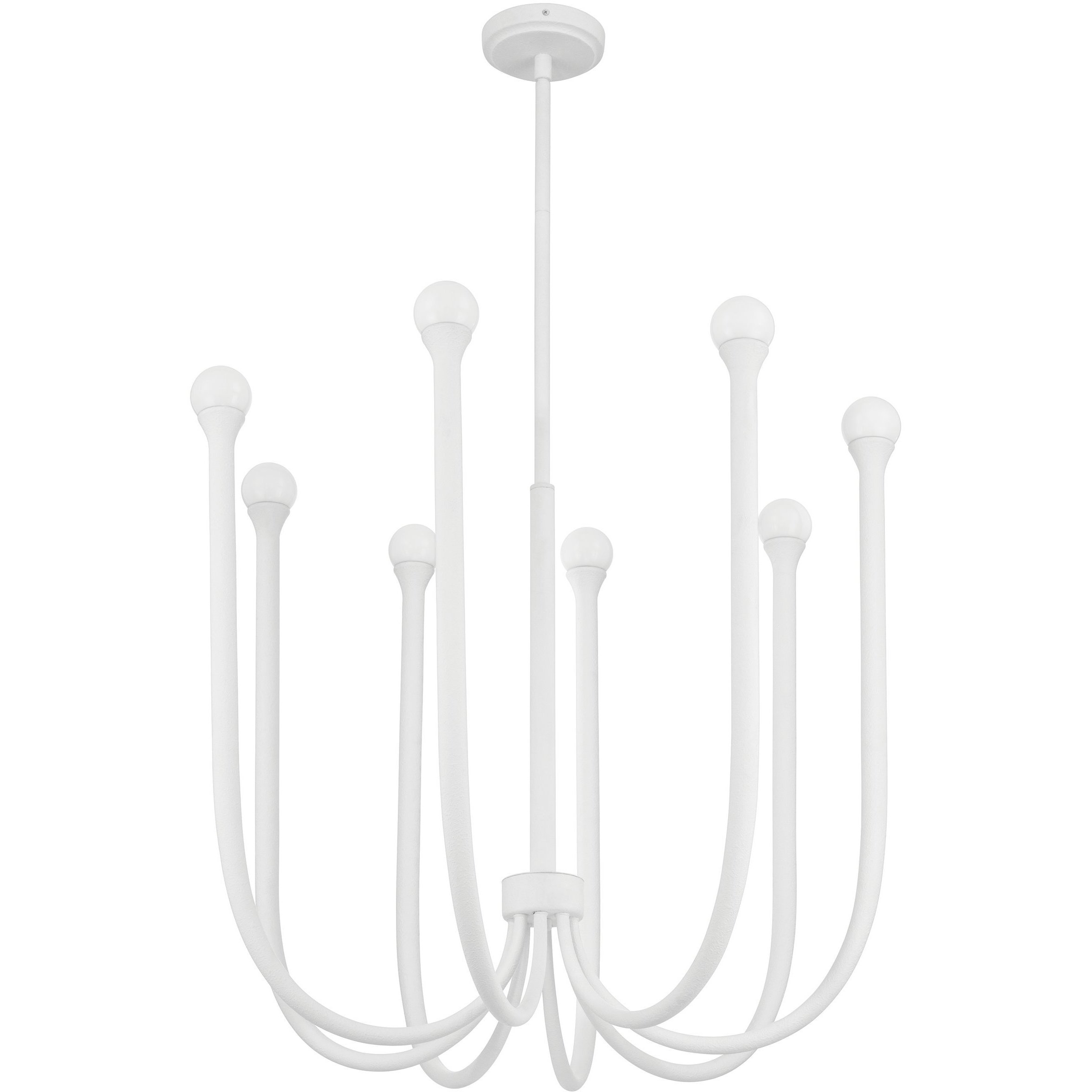 Dahlia LED 28 inch Plaster White Chandelier Ceiling Light