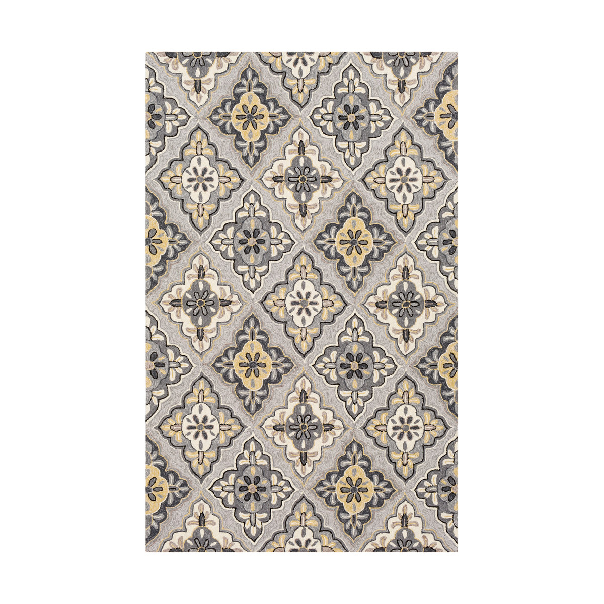 Rain 60 X 36 inch Black/Charcoal/Medium Gray/Light Gray/Beige Indoor Area Rug, Rectangle