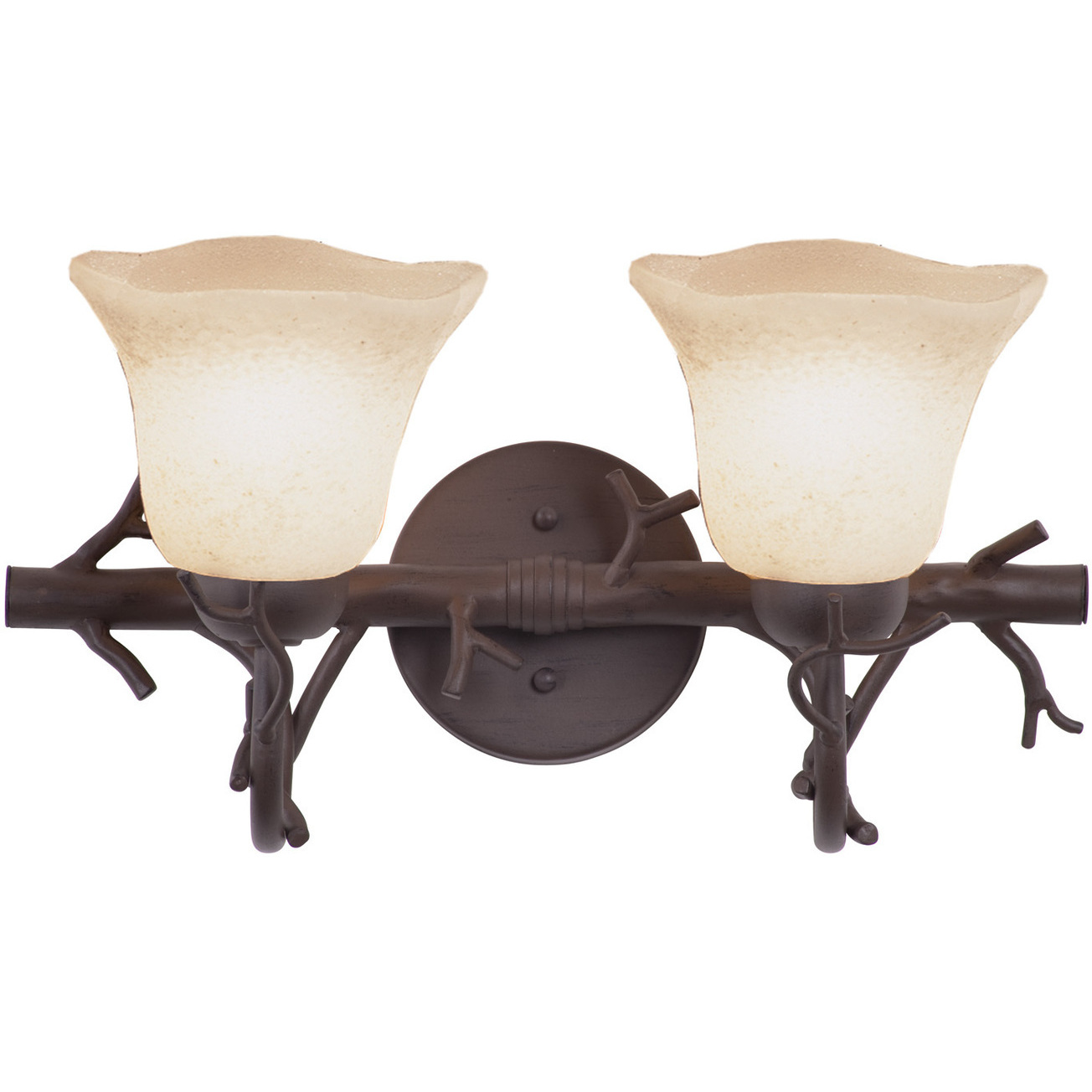 Vine 2 Light 18 inch Bark Bath Light Wall Light in Ecru (1209)