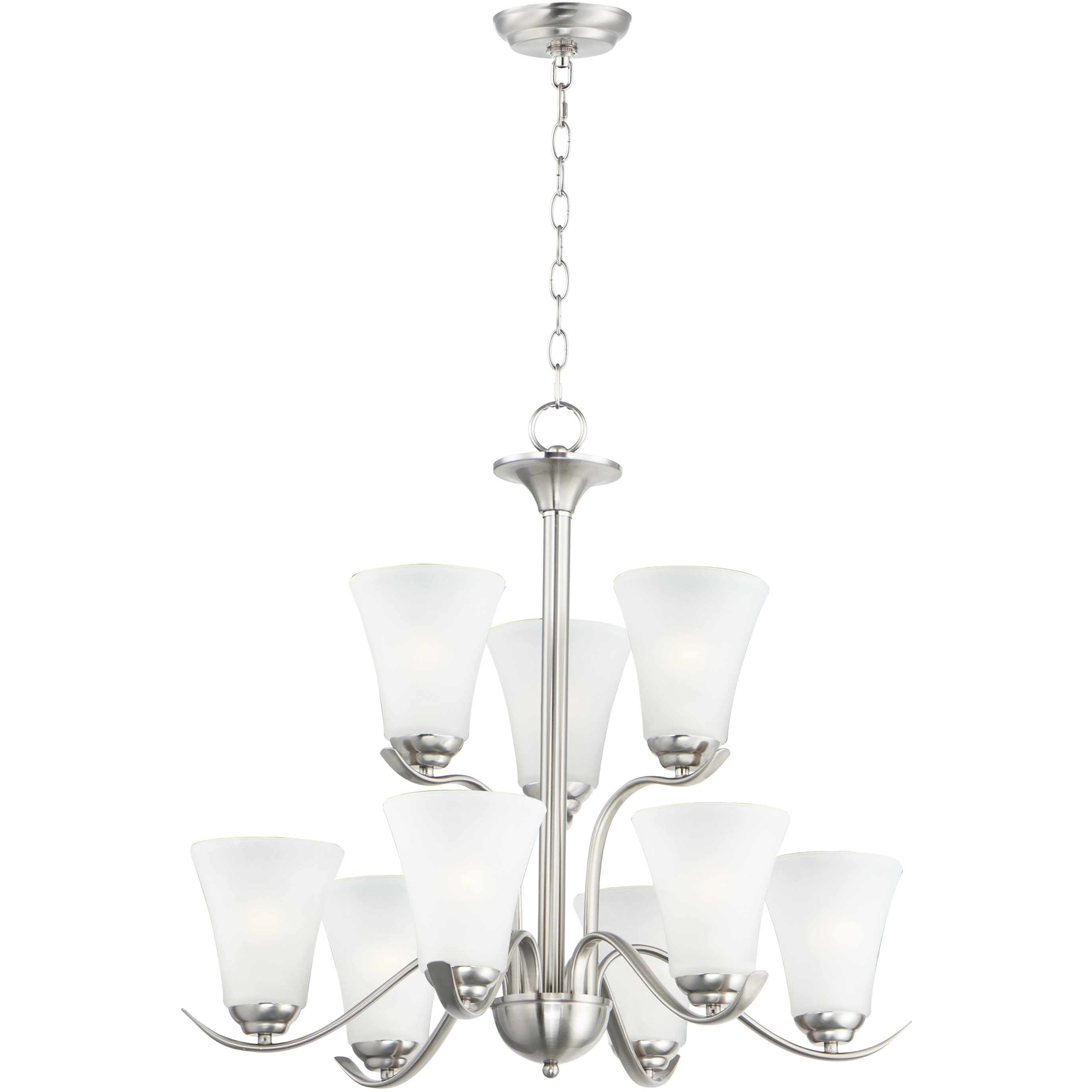 Vital 9 Light 26 inch Satin Nickel Chandelier Ceiling Light