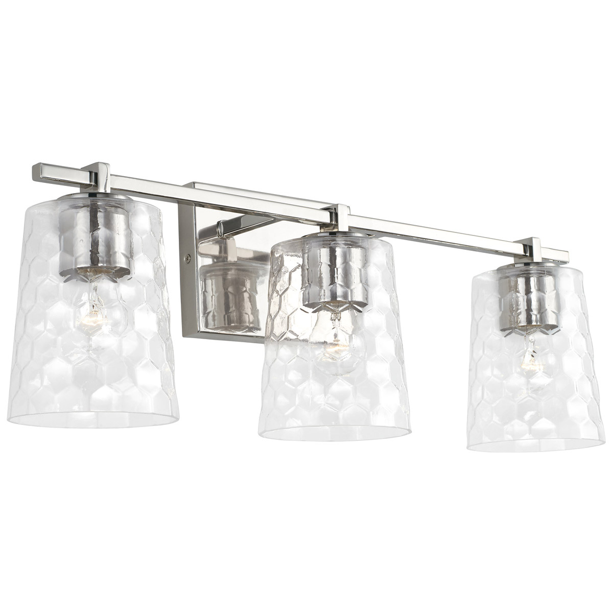 Burke 3 Light 24 inch Polished Nickel Vanity Light Wall Light