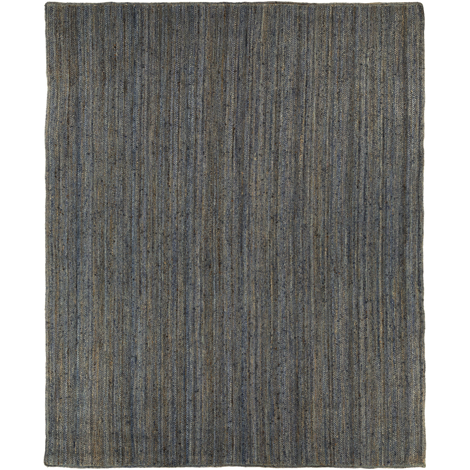 Brice 120 X 96 inch Navy/Blue/Cream Handmade Rug, Jute
