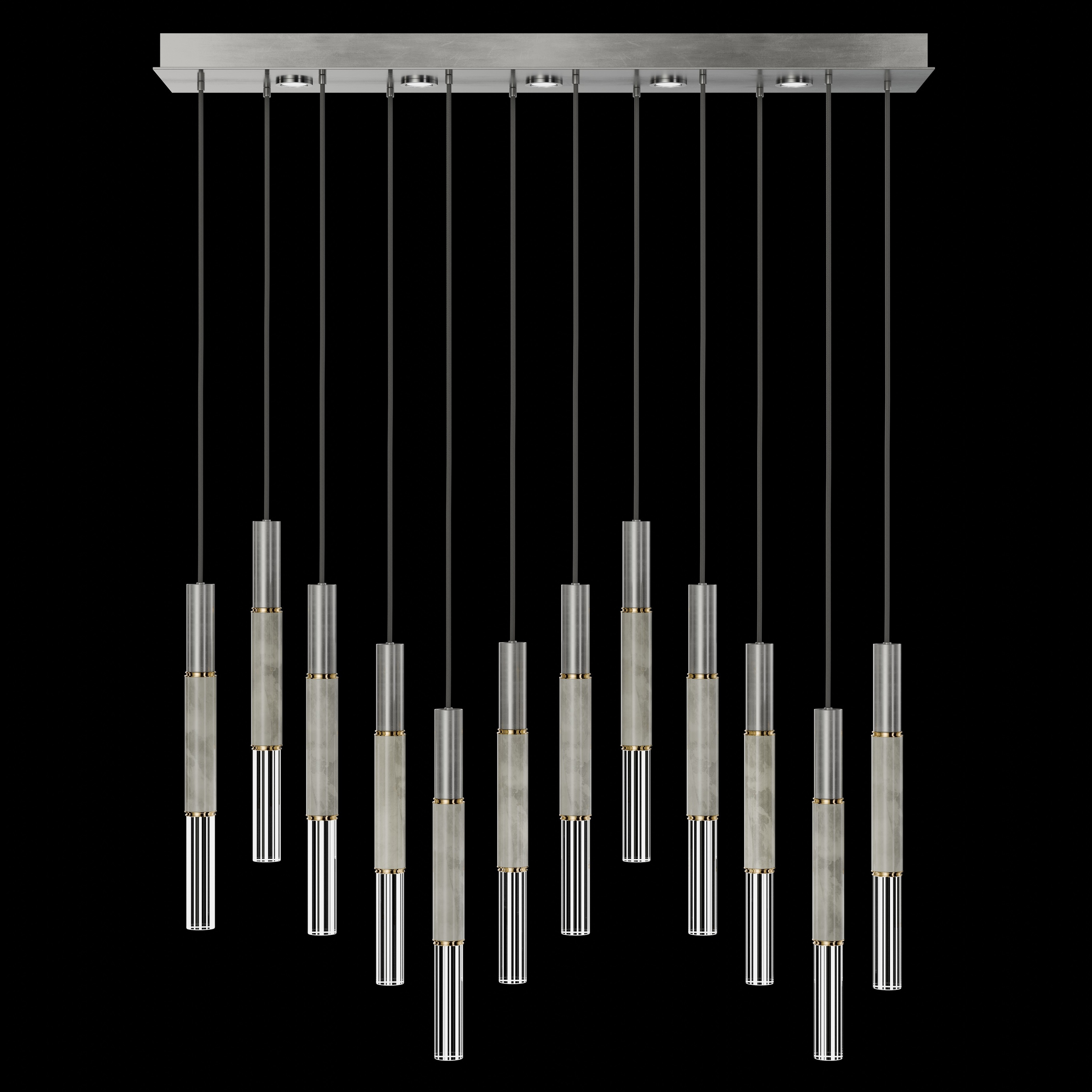 Antonia 17 Light 61 inch Silver Pendant Ceiling Light