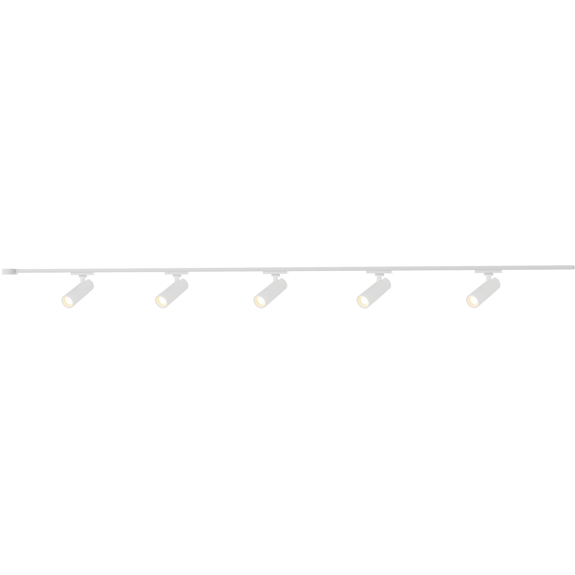 Paolo 120 White Trilo Track Ceiling Light in White Baffle