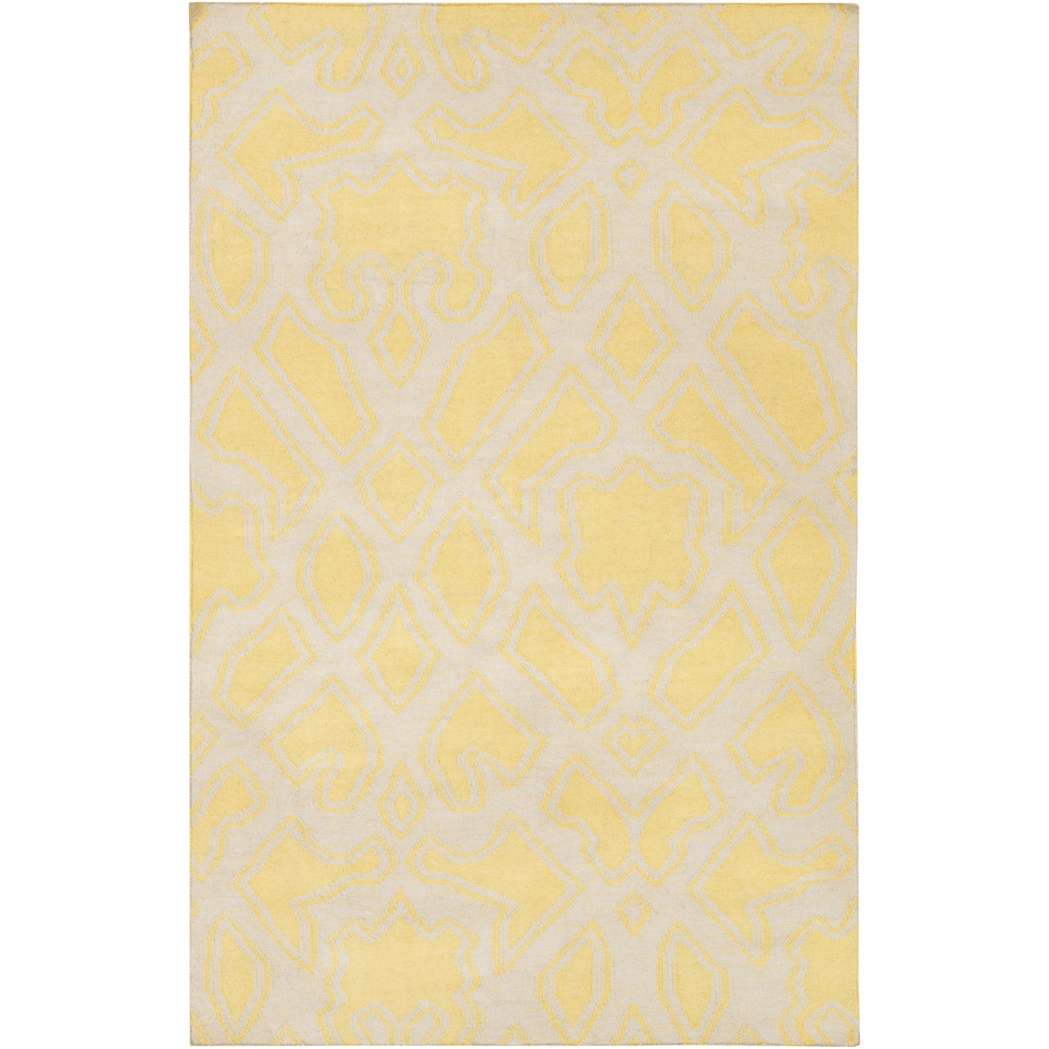 Paddington 132 X 96 inch Light Beige/Mustard Handmade Rug