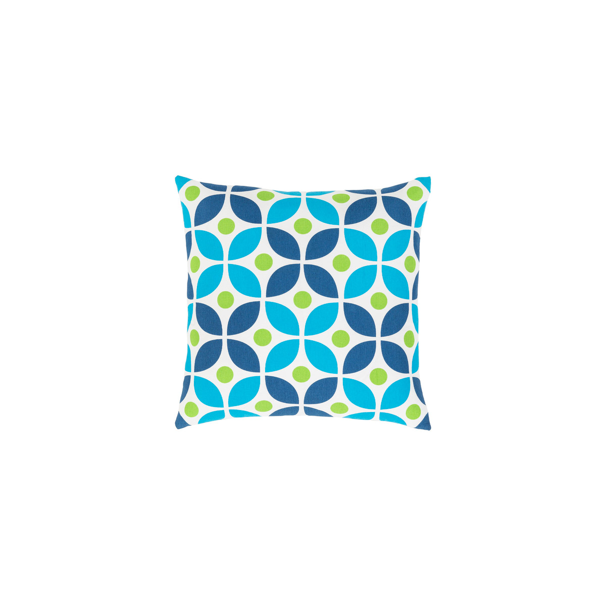 Miranda 22 X 22 inch Bright Blue and Grass Green Throw Pillow