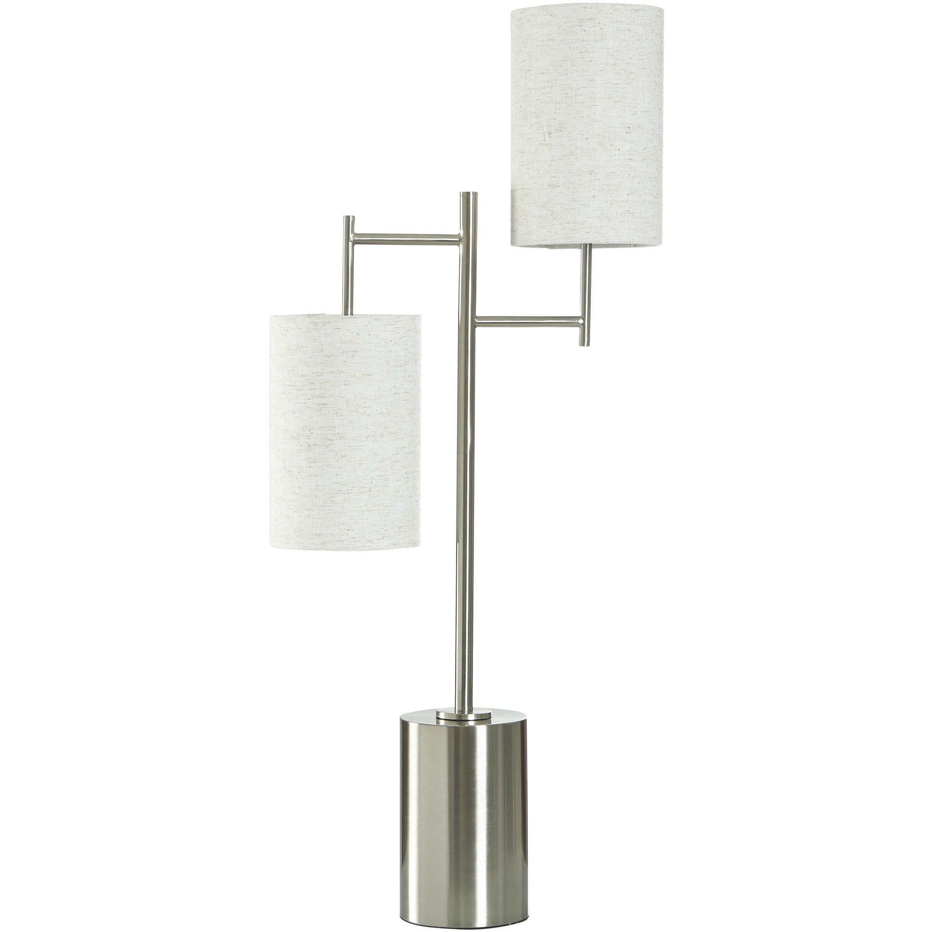 Zig Zag 35 inch 40.00 watt Brushed Steel Table Lamp Portable Light