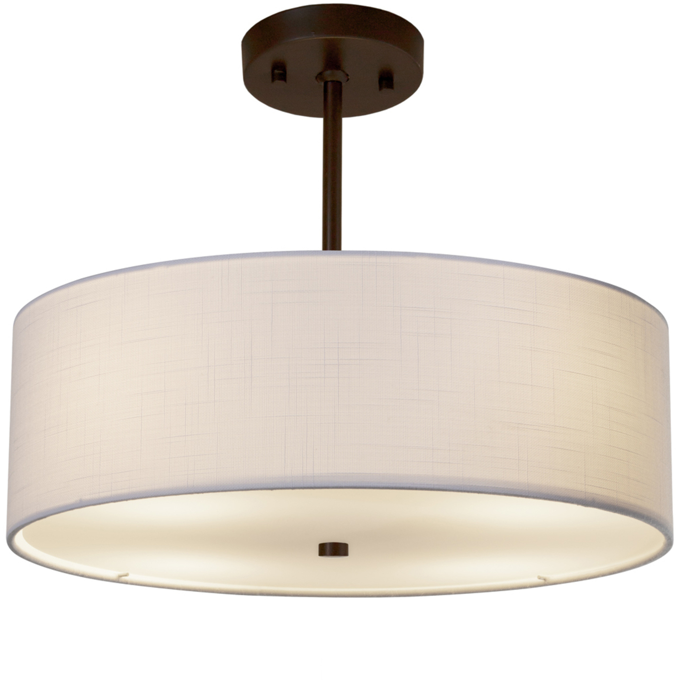 Textile LED 18 inch Dark Bronze Pendant Ceiling Light