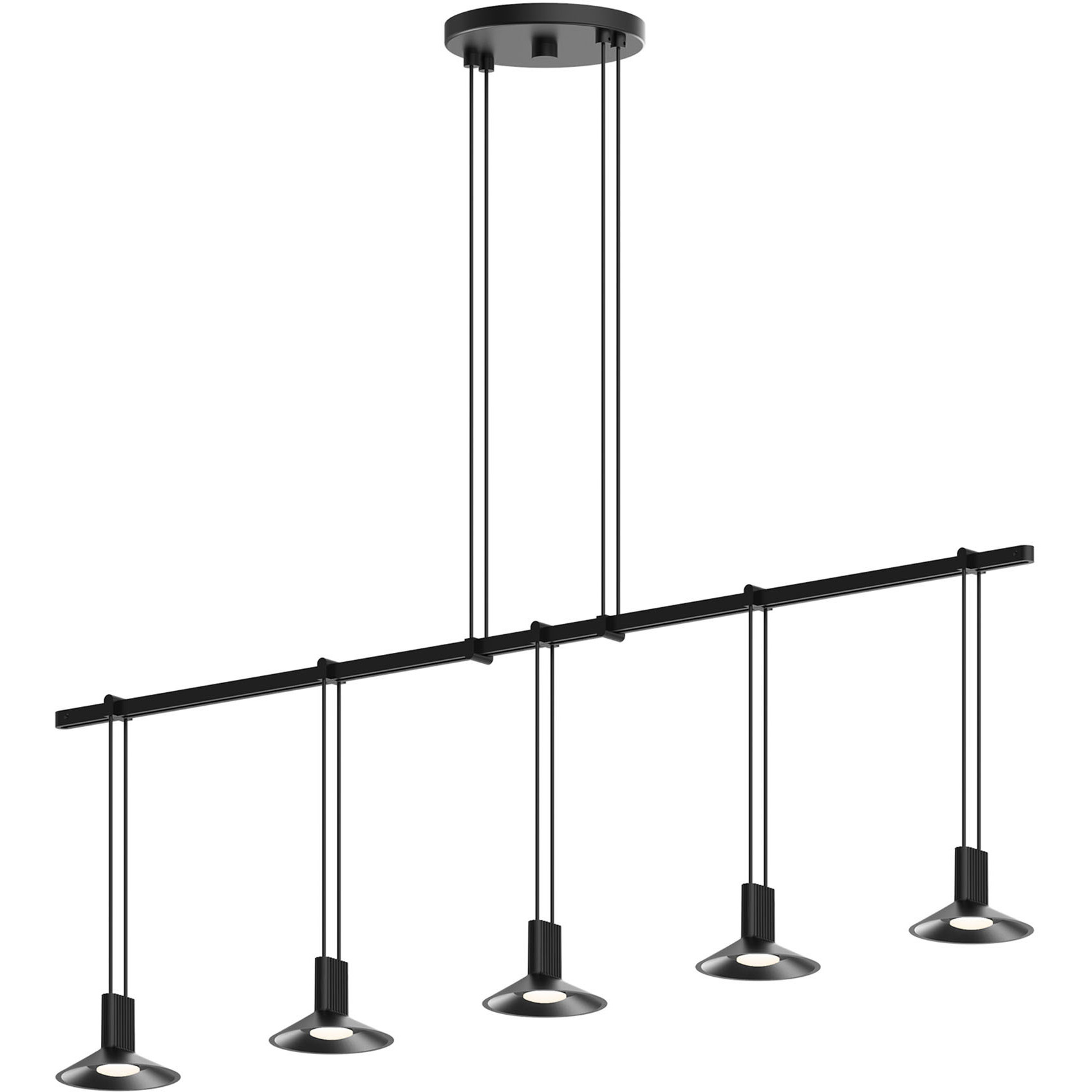Suspenders LED 36 inch Satin Black Pendant Ceiling Light