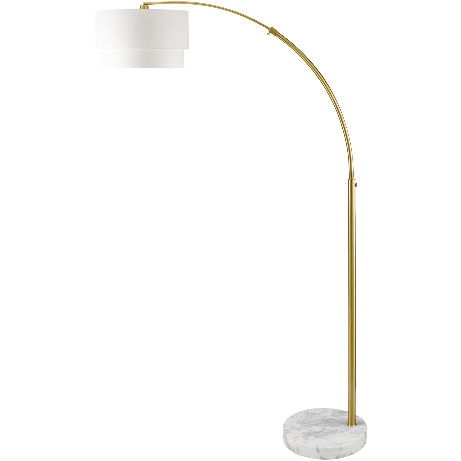 Caldas 86.75 inch 100 watt Gold Accent Floor Lamp Portable Light