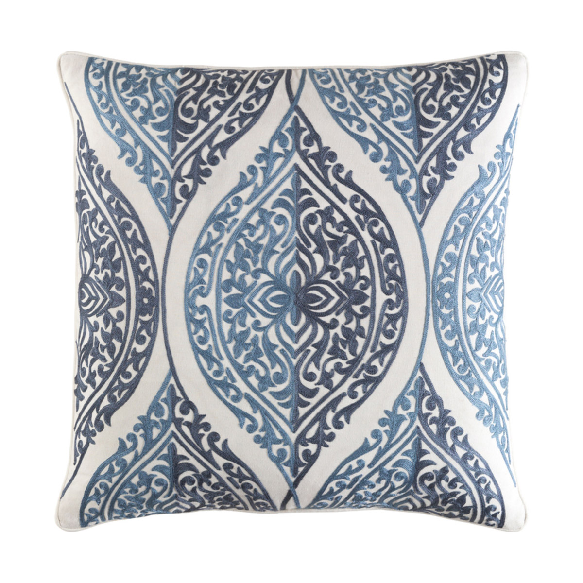 Regina 22 X 22 inch Denim and Dark Blue Pillow