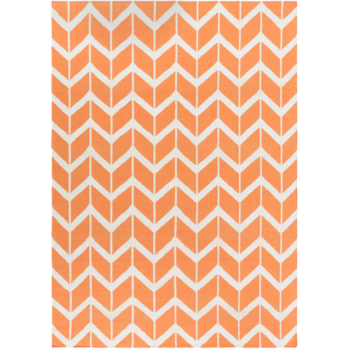 Fallon 36 X 24 inch Bright Orange, Cream Rug
