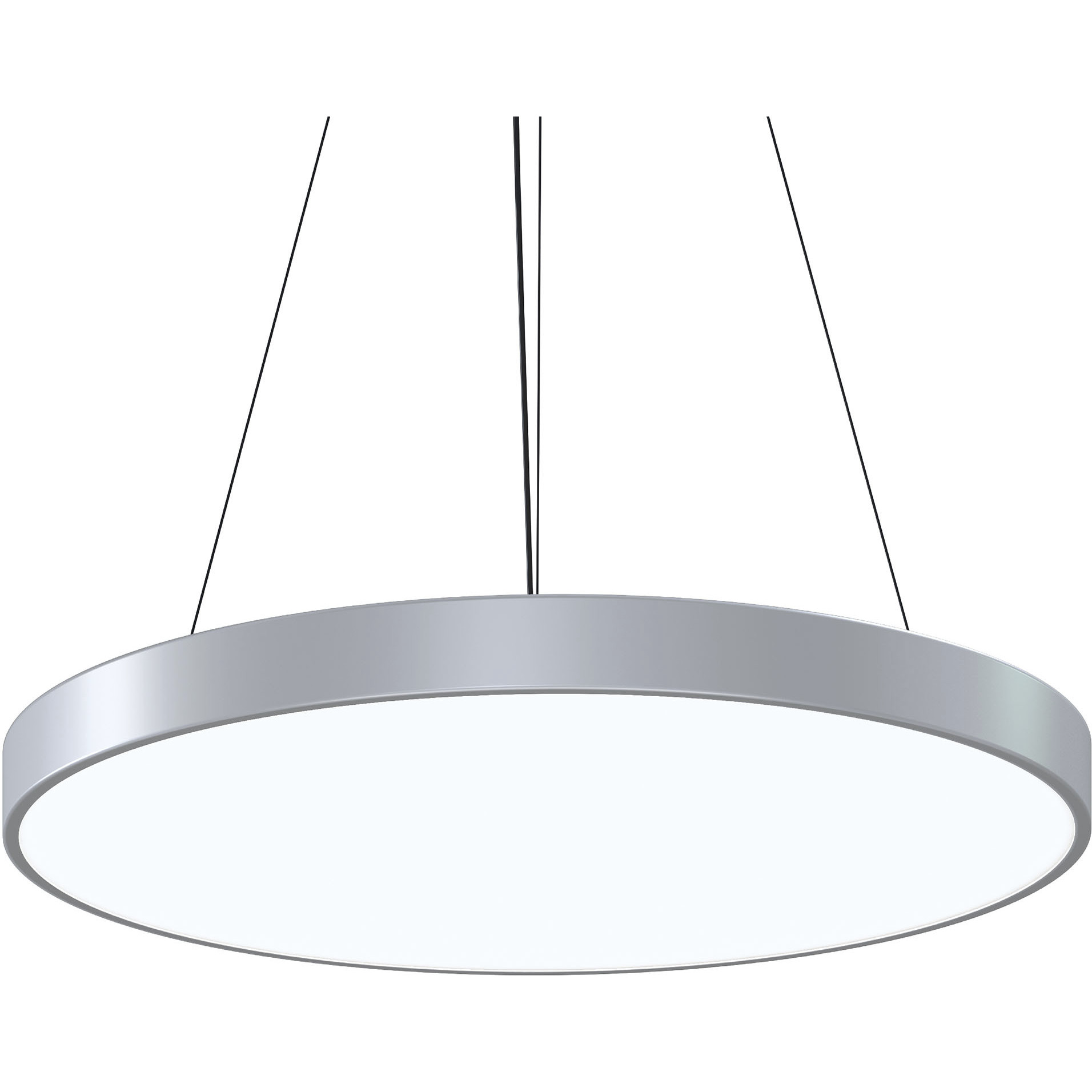 Pi LED 29.5 inch Bright Satin Aluminum Pendant Ceiling Light