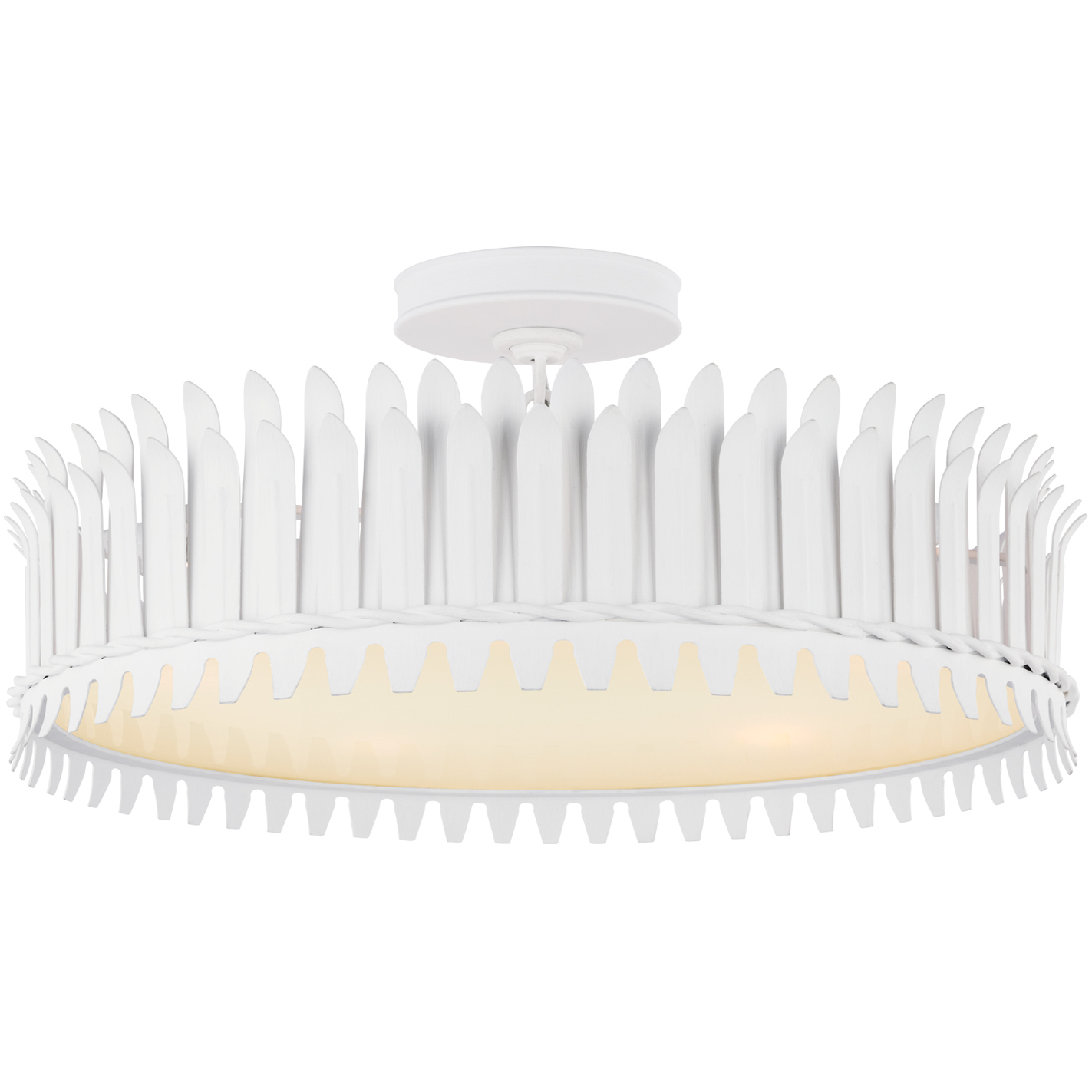 Suzanne Kasler Leslie LED 20.75 inch Plaster White Semi-Flush Mount Ceiling Light