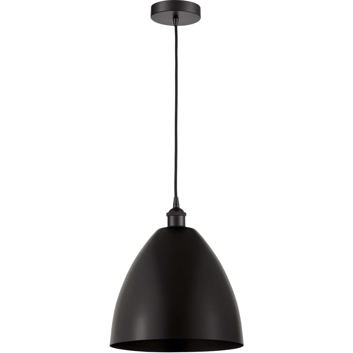 Edison Dome 1 Light 12 inch Matte Black Mini Pendant Ceiling Light