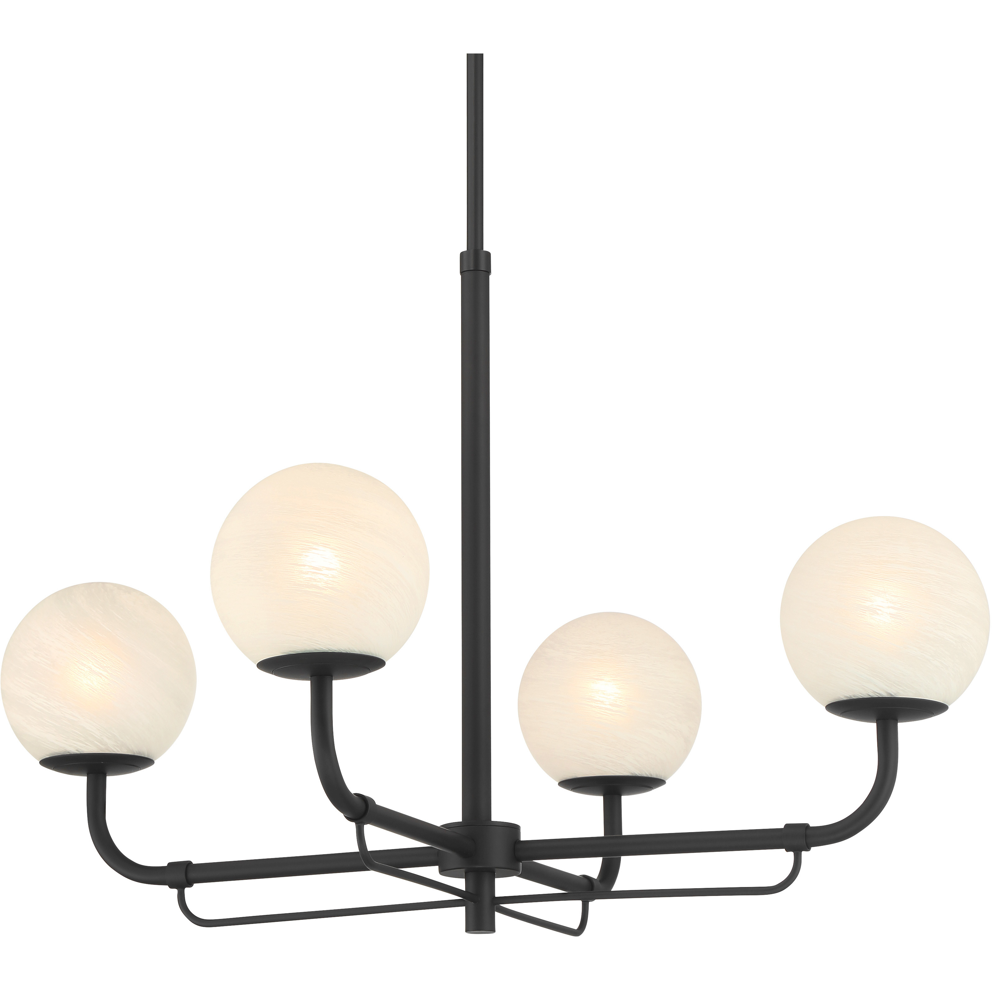 Whitehall 4 Light 30 inch Dark Matte Black Chandelier Ceiling Light