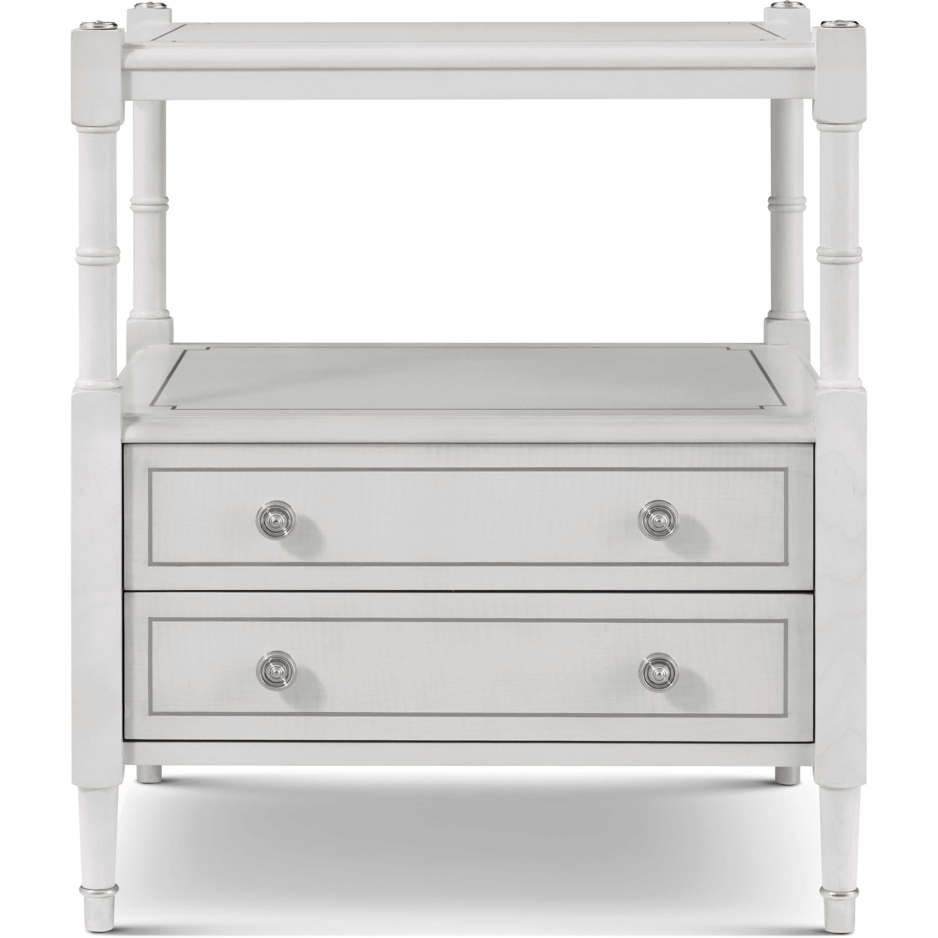 Spencer London 28 X 24 inch Chelsea Nightstand, Wooden, 2-Drawer