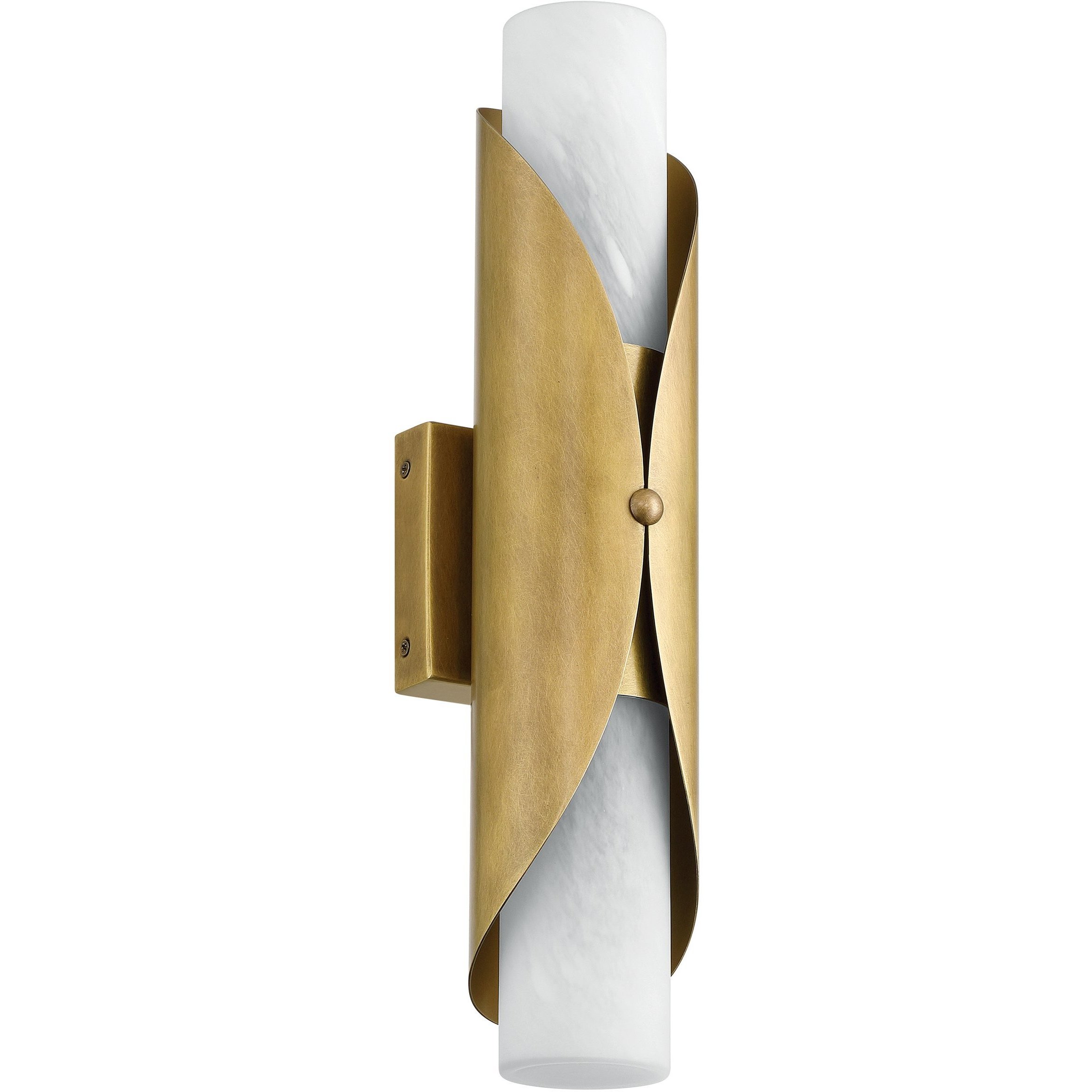 Crescendo 2 Light 5.25 inch Natural Brass Wall Sconce Wall Light