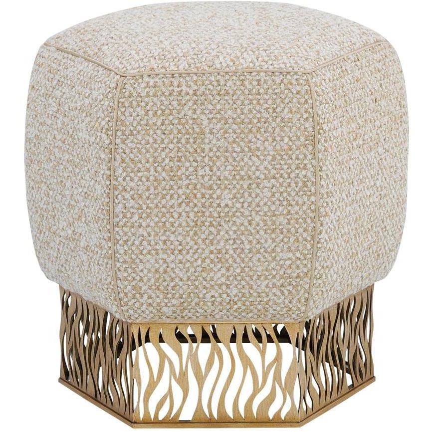 Honeycomb 20.5 inch Gold Ottoman
