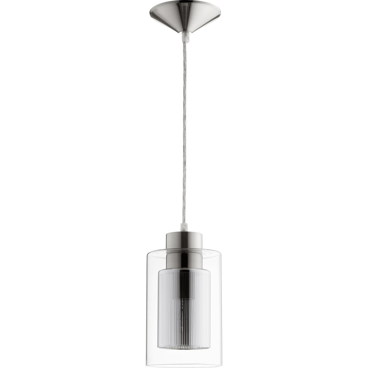 Fort Worth 1 Light 5 inch Satin Nickel Pendant Ceiling Light