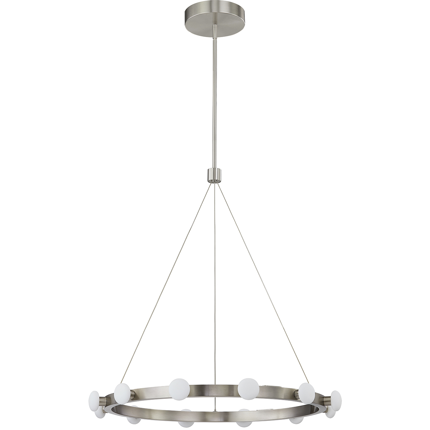 Rezz LED 27.63 inch Brushed Nickel Pendant Ceiling Light
