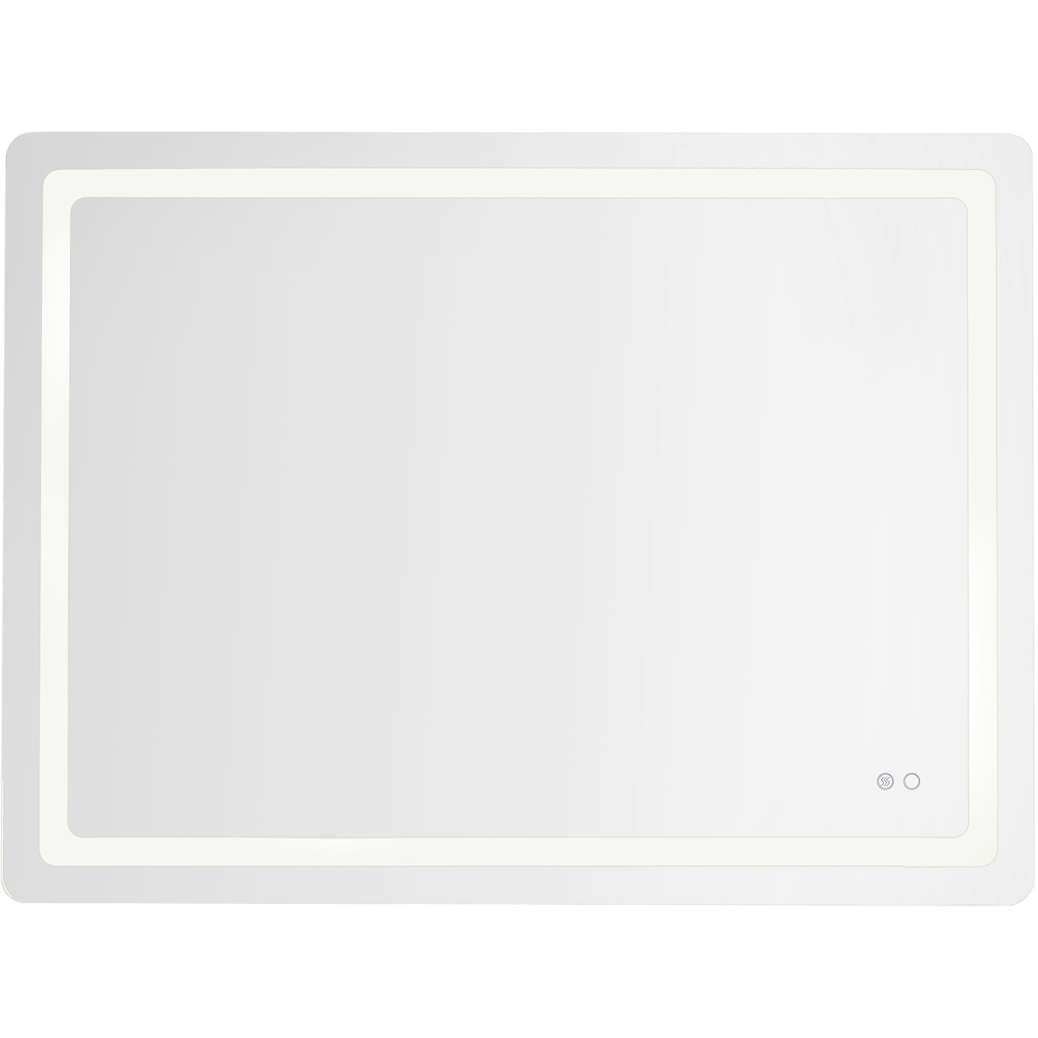 Seneca 48 X 36 inch Sandblasted Merc Edge Wall Mirror