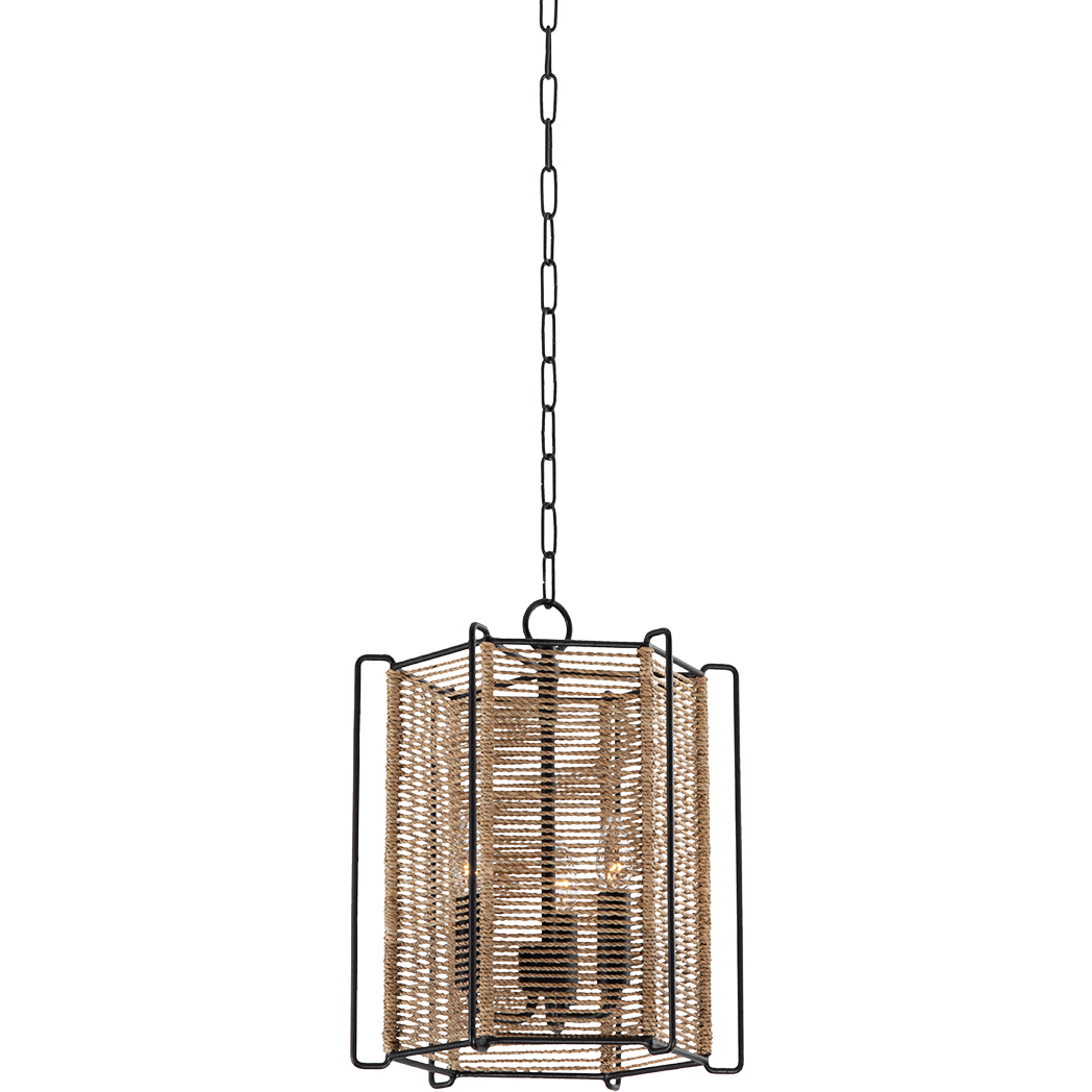 Ramon 3 Light 13 inch Textured Black Indoor Lantern Ceiling Light