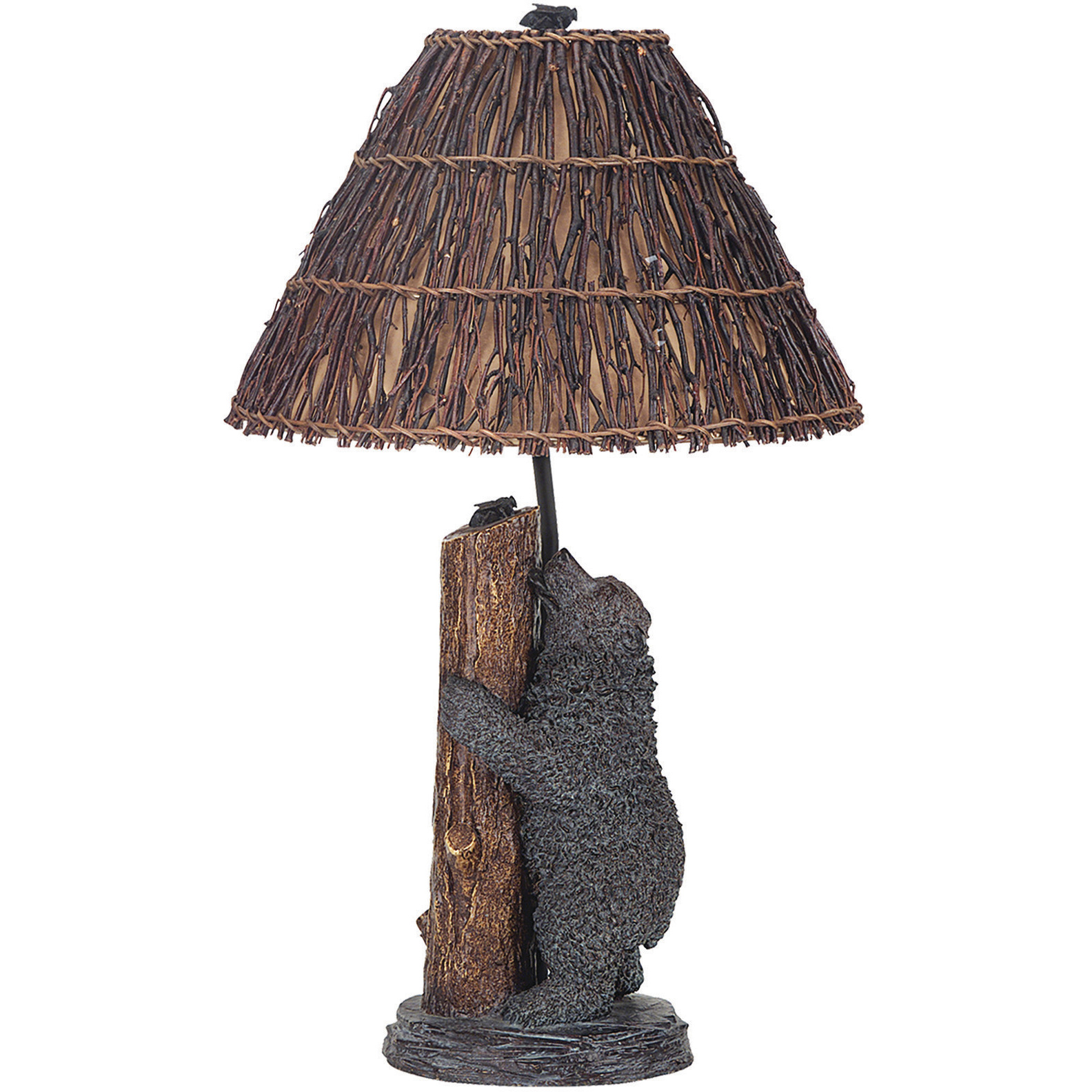 Bear And Honey Bee 29 inch 150 watt Antique Bronze Table Lamp Portable Light
