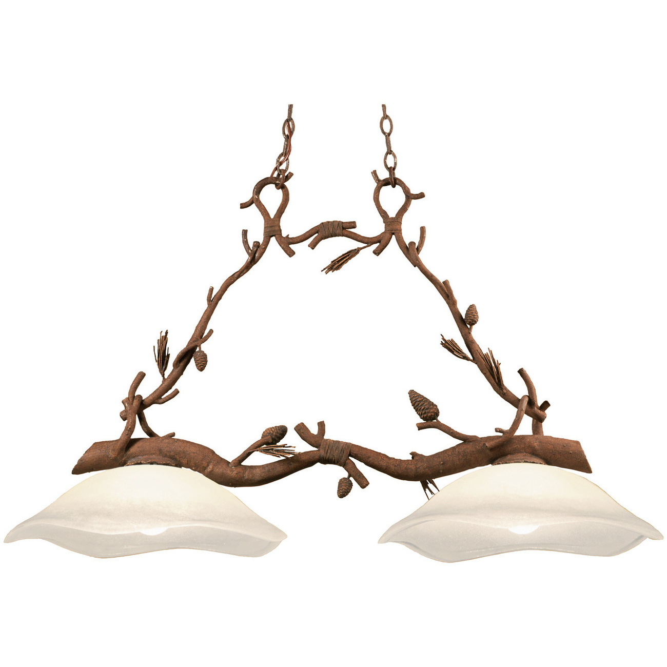 Ponderosa 2 Light 46 inch Ponderosa Island Light Ceiling Light in Without Glass