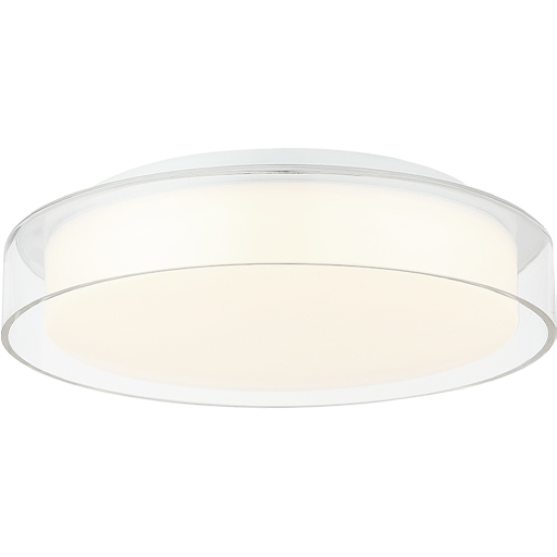 Callum LED 14 inch White and Clear Flush Mount Ceiling Light