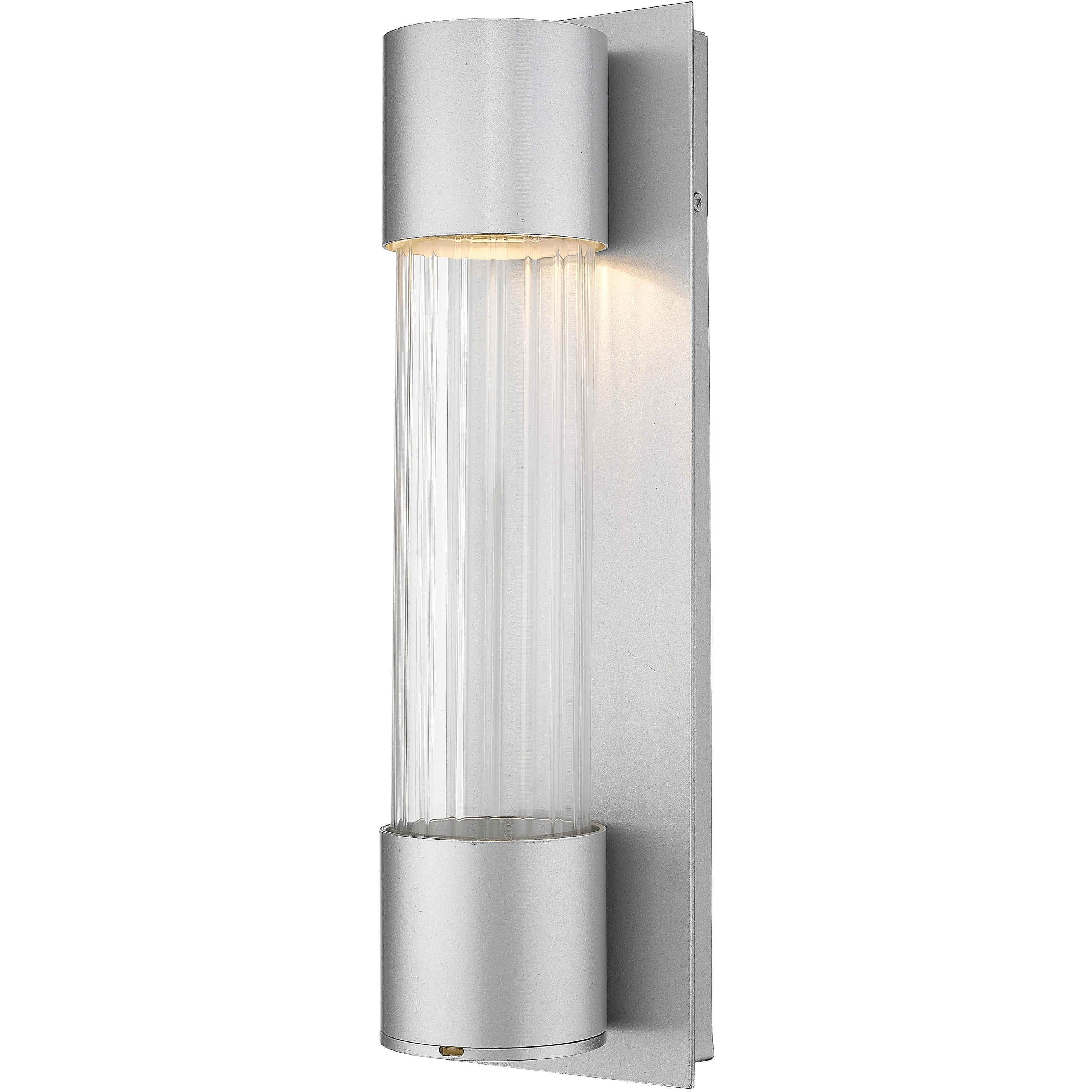 Striate Outdoor Wall Light in Silver