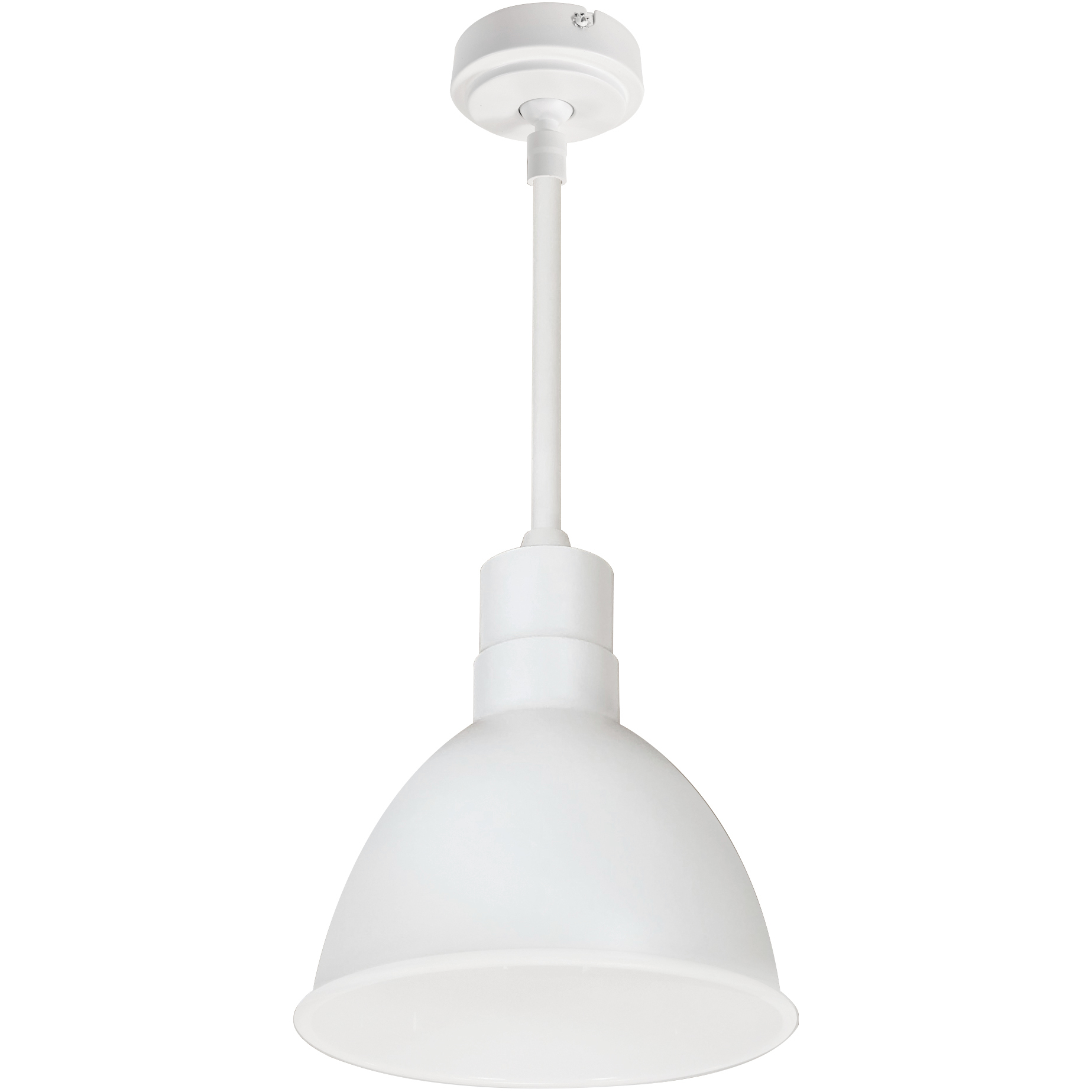 RLM White Recessed Stem Mounted LED Shade in 3000K, 2200, 48 in.